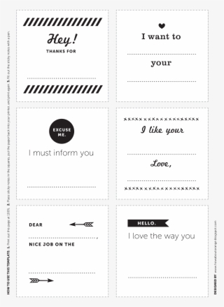 Printable Sticky Notes - Number