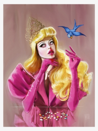 Sleeping Beauty Print - Lindsay Lohan Disney Princess