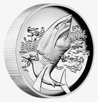 Australia 2015 Great White Shark Hr Proof Silver 1 - Australian Shark Week 1 Oz Silver Coin