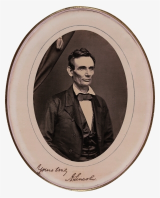 1858 Beardless Signed Photo Of Abraham Lincoln - Abraham Lincoln