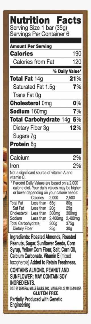 Nature Valley Almond Crunch Roasted Nut Brittle Bars - Nutrition Facts
