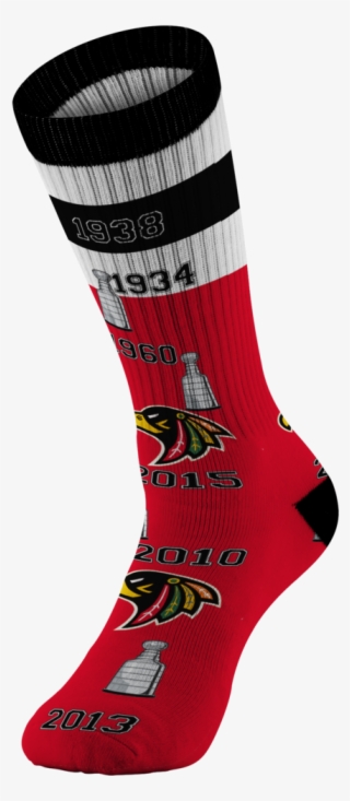Chicago Black Hawks Stanley Cup Nhl Printed Socks - Sock