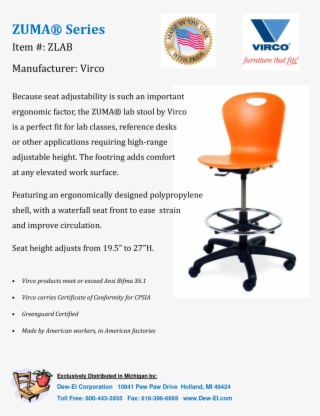 Zlab Zuma Lab Stool - Office Chair
