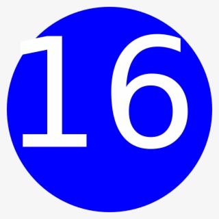 Number 16 Blue Background Svg Clip Arts 600 X 600 Px