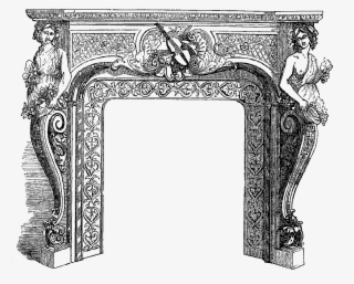 Antique Fireplace Image - Fireplace Vintage Fire Illustration