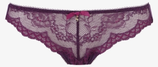 Superboost Lace Thong Purple Product Front - Gossard 7723 Women's Superboost Lace Knickers Panty