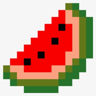 Water Melon - 10 By 10 Pixel Art Grid