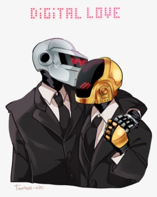 Art Daft Punk Digital Love Gay Robots - Daft Punk Animacion Love