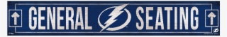 Tampa Bay Lightning Wincraft General Seating Wood Sign - Tampa Bay Lightning New