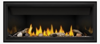 Ascent Linear 46 Shown With Black Premium Safety Barrier - Hearth