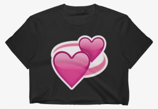 Emoji Crop Top Shirt Revolving Hearts Just Emoji Png - Heart