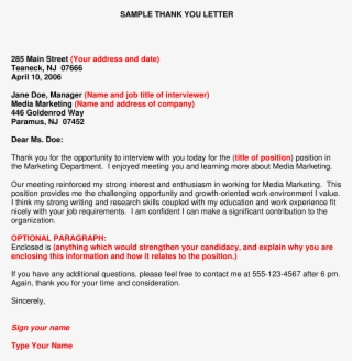 Free Formal Meeting Thank You Letter Templates At With - Thank You Letter For Internship