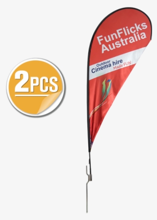 11ft Teardrop Flying Banner With Ground Spike - Banner