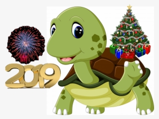 Merry Christmas - Animated Cute Turtle