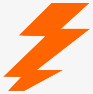 Lightening Clipart Rayo - Orange Lightning Bolt Png
