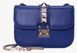 Glam Lock Flap Shoulder Bag Blue Volpeli - Shoulder Bag