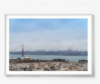 Through The Fog, Golden Gate Bridge, San Fransisco, - Picture Frame