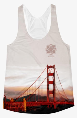 Image Of Womens Golden Gate Racerback Tank - Golden Gate Bridge