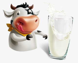 Milkshake Cattle Soured Milk Cream - Cow In Milk Png