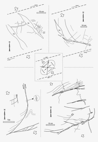 Outcrop Field Sketches Of Faults Fractures And - Drawing