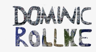 Letters "dominic Rollke" Blended With Rain Drops - Snow