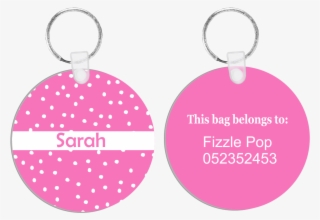 Pink & White Sprinkles Bag Tag - Earrings