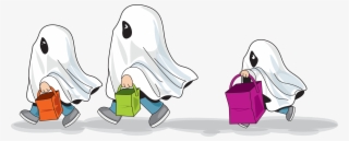 Being A Kid On Halloween Can Lead To An Exciting Adventure, - Little Ghosts Trick Or Treaters Clip Art