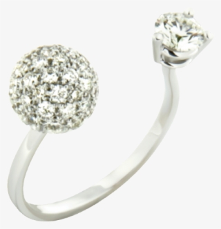 Dot And Sphere Diamond Ring - Pre-engagement Ring