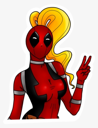 Lady Deadpool Sticker - Cartoon