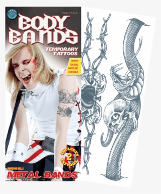 Snake Body Band Tattoo - Temporary Tattoo