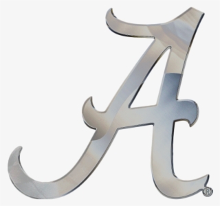 University Of Alabama Crimson Tide Chrome Metal Auto - Crescent