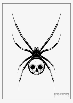 W/ A Sugar Skull - Skull Spider Tattoo Designs