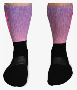 Breast Cancer Support Athletic Or Compression Socks - Sock