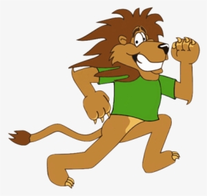 Lion Clipart Run - Cartoon Lion Running