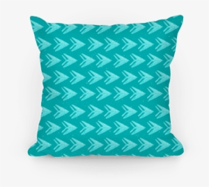 Teal Watercolor Arrow Pattern Pillow - Cushion
