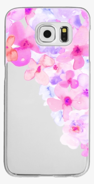 Bright Purple Watercolor Flowers Painted Floral Design - Mobile Phone Case