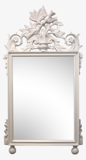 Vintage Light Gray Chinoiserie Mirror On Chairish - Mirror