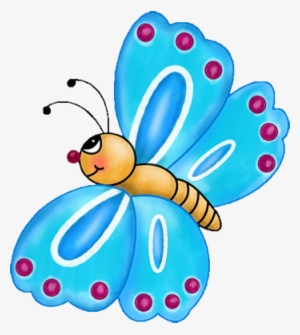 Blue-butterfly - Cartoon Butterfly Clipart
