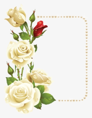 Borders And Frames, Vintage Frames, Frame Background, - White Rose Corner Png