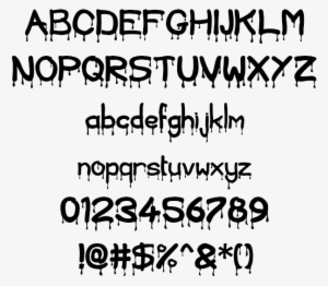 Horror Blood Example - Lato Font