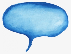 Gallery/watercolor Speech Bubble Blue - Watercolor Speech Bubbles Png