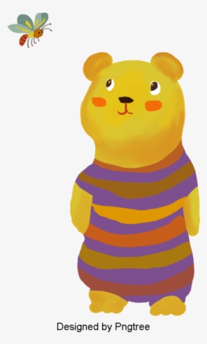 Beautiful Cool Cartoon Cute Hand-painted Animal Bear, - Cartoon