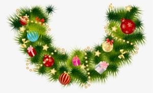 Christmas Ornaments Clipart Pine Garland - Christmas Garland Vector Png
