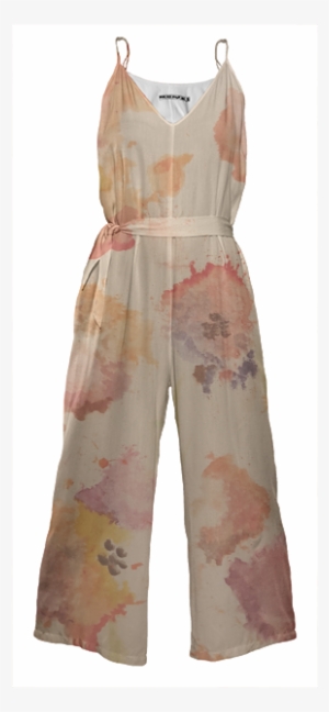 Watercolor Floral Tie Waist Jumpsuit $178 - Pajamas