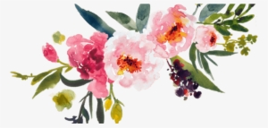 Holla Everyone - Watercolor Flowers Transparent Background