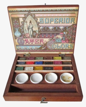 A Rare Set Of Antique Watercolor Paints - Watercolor Painting