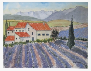 French Lavender Painting Chairish