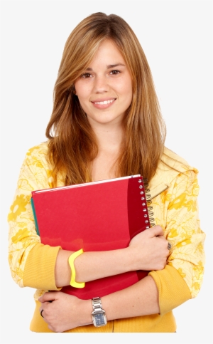 Female Student Png Image - Girl Image With Book