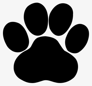 File - Black Paw - Svg - Paw Print Png Transparent