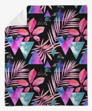 Watercolor Exotic Leaves, Grunge Textures, Doodles - Watercolor Painting